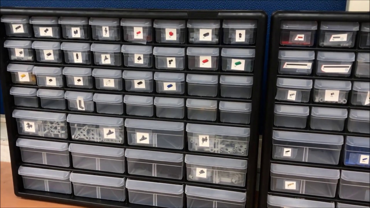 "Organizing Cabinets For LEGO EV3 Mindstorms Kit" Robotics Classroom