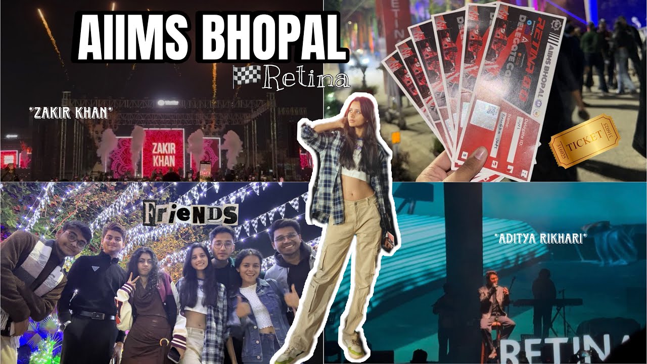 AIIMS BHOPAL fest(RETINA)🏁🩺|#zakirkhan #adityarikhari #aiims #aiimsbhopal#fun#travel#friends#mbbs