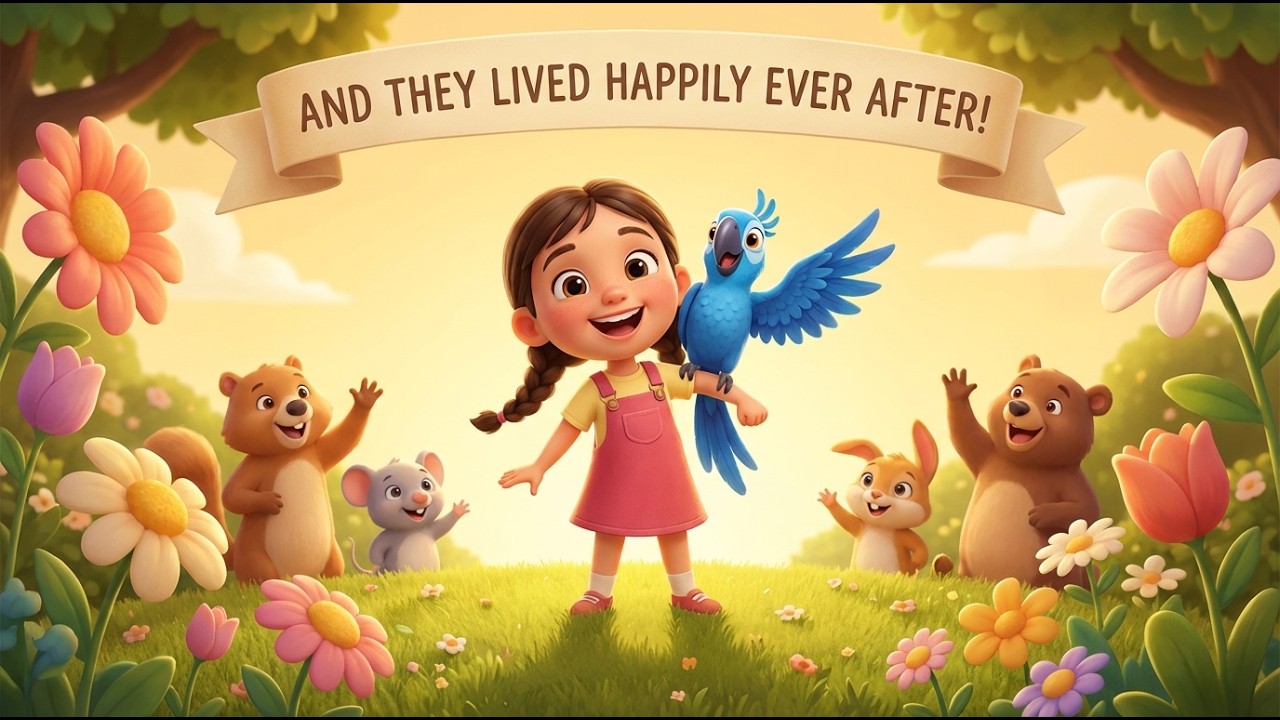 Lily and the Talking Blue Parrot 🦜💙 | Heartwarming Kids Story About Friendship & Kindness