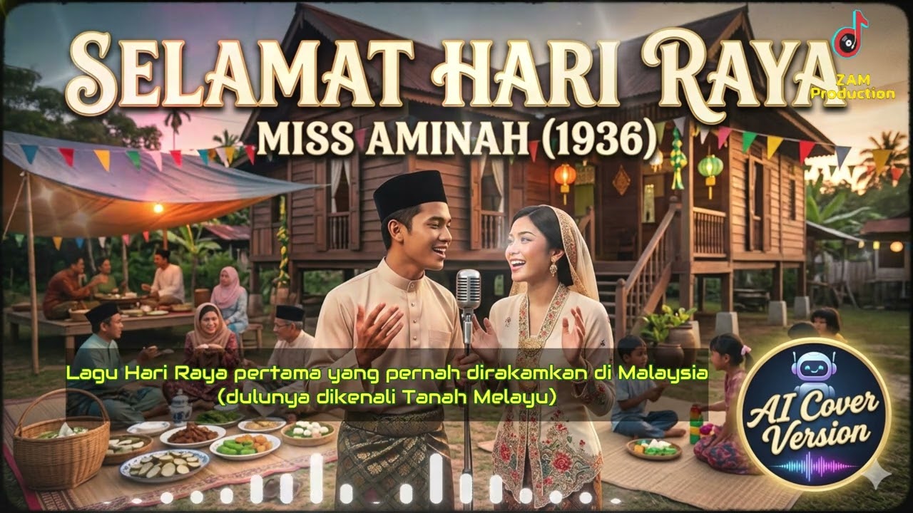 Lagu Raya terawal dirakamkan 😘 SELAMAT HARI RAYA - MISS AMINAH (1936) | AI COVER VERSION 2026