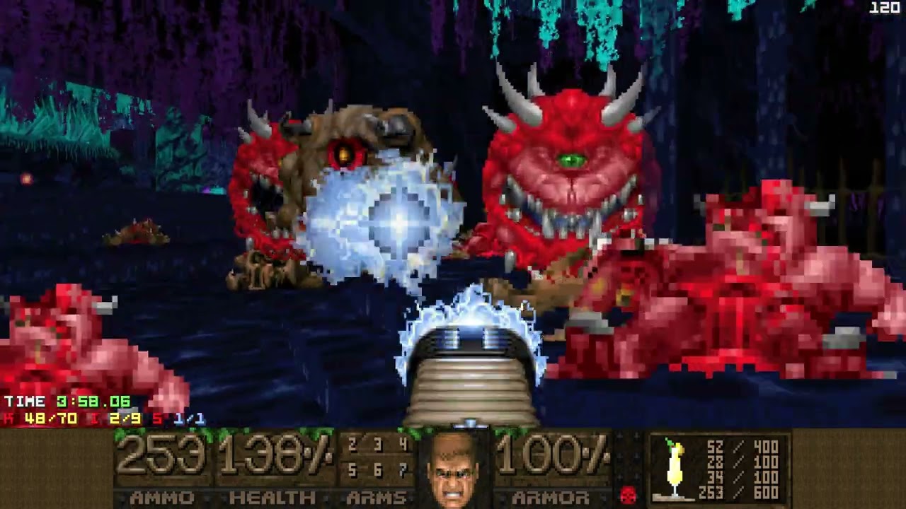 Doom 2 - Pina Colada 2 (Map 7: Field﻿ of Sprite﻿s): UV-Max (Map Author: muumi)