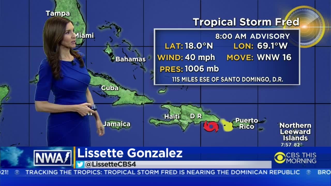 Tracking The Tropics: Tropical Storm Fred 8AM 8/11/2021