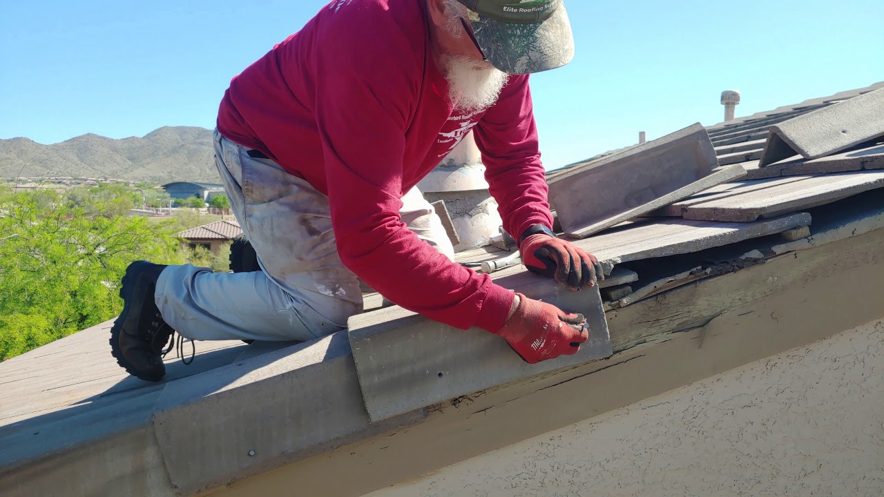 Installing Concrete Roof Trim tiles