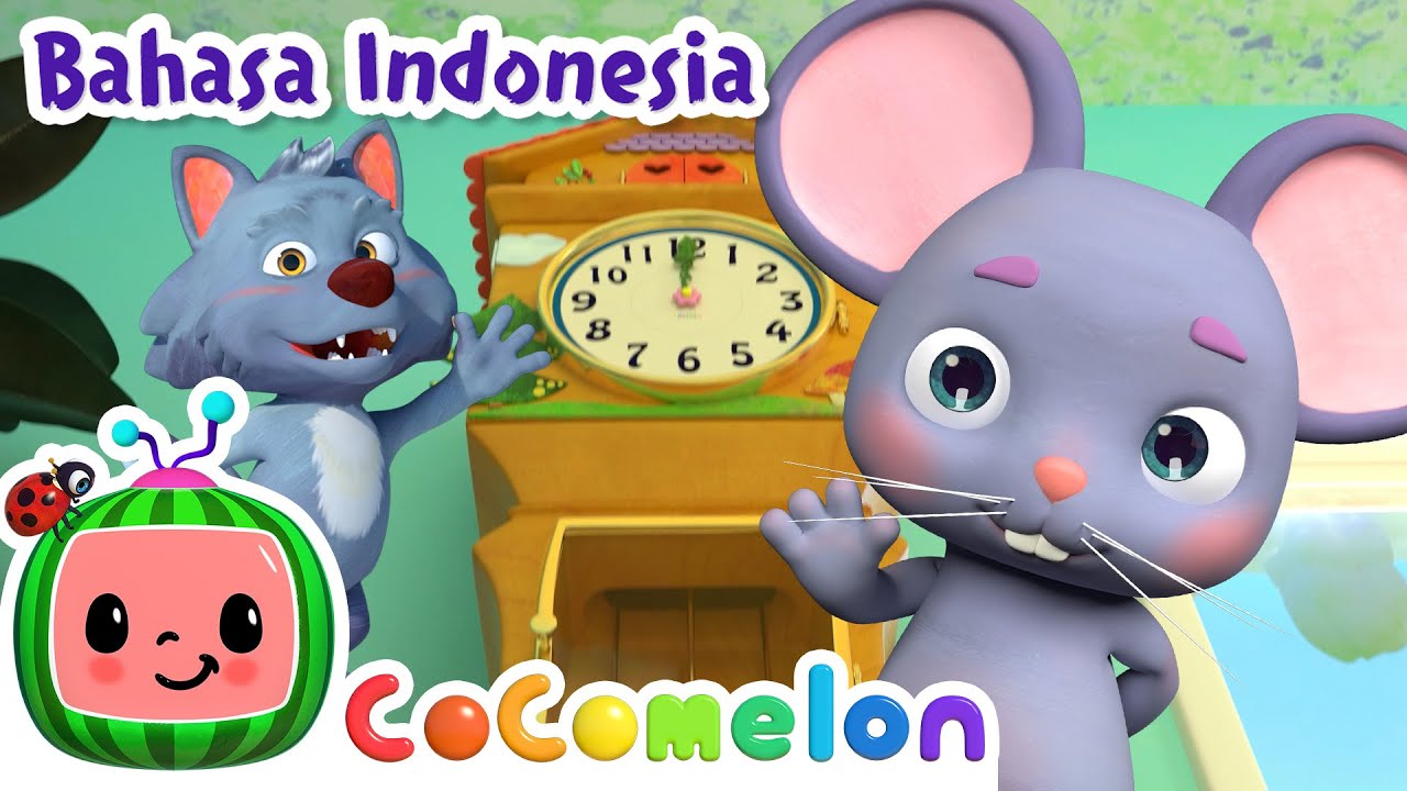 Hickory Dickory Dock 🐭🕰️ | CoComelon Bahasa Indonesia - Lagu Anak Anak | Nursery Rhymes