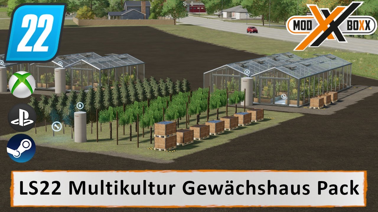 LS22 Mods | Multikultur Gewächshäuser Pack | Landwirtschafts Simulator 22 |