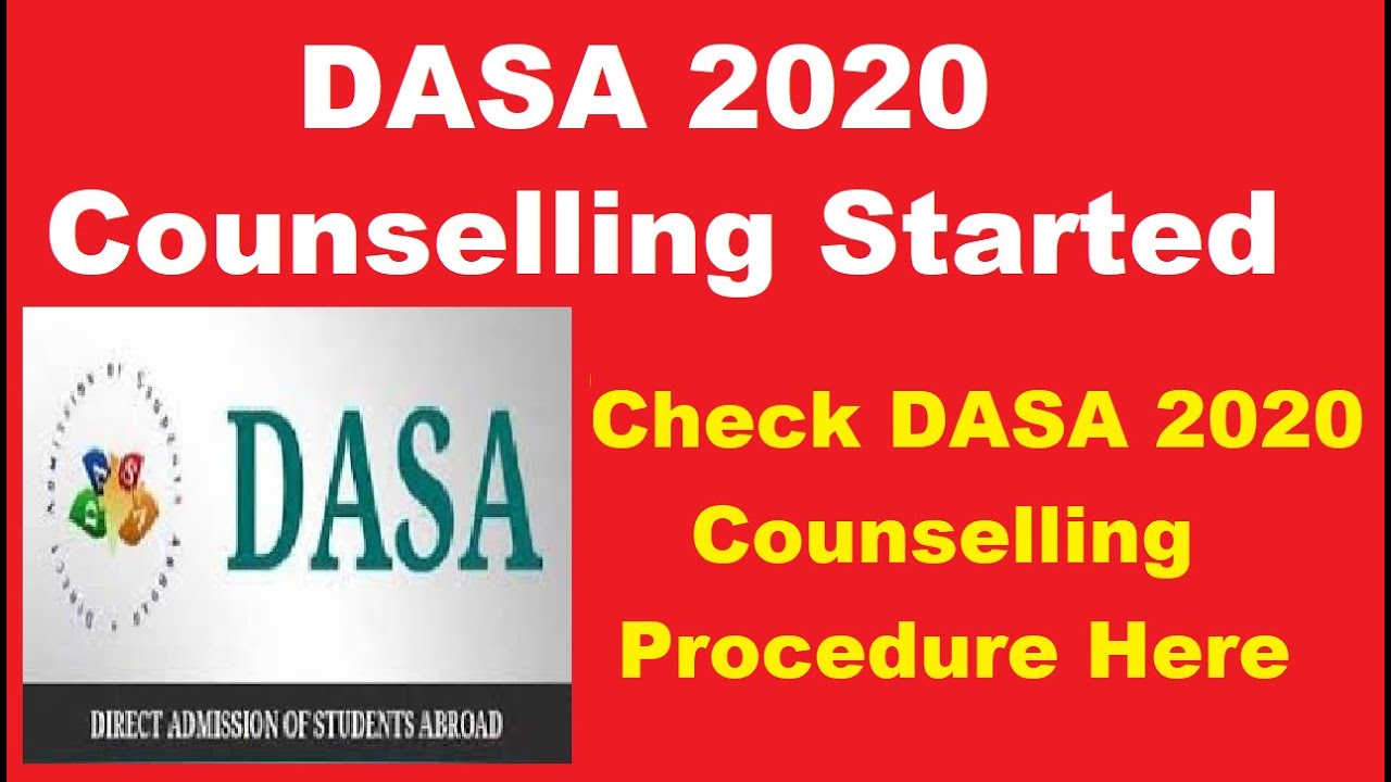 DASA 2020 PG Counseling Registration (Started) - Check Complete Step By Step Procedure To Apply