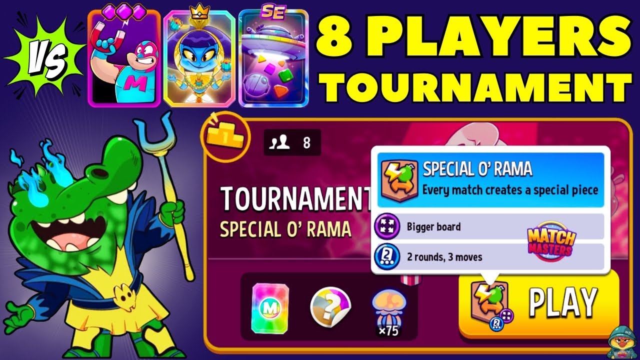 TOURNAMENT! 8 players Special O’Rama + Super Sized + Triple Sprint | Match Masters