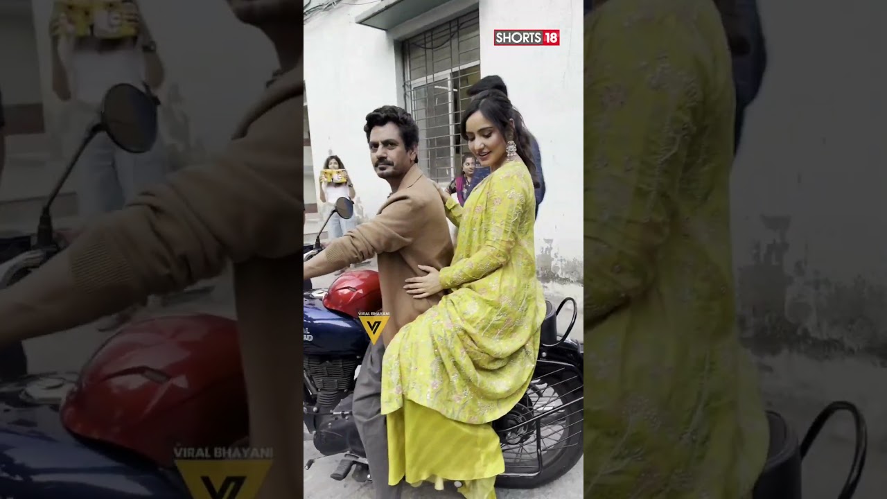 Nawazuddin Siddiqui Takes Neha Sharma On A Bike Ride, WATCH | #Shorts | Viral Video | News18