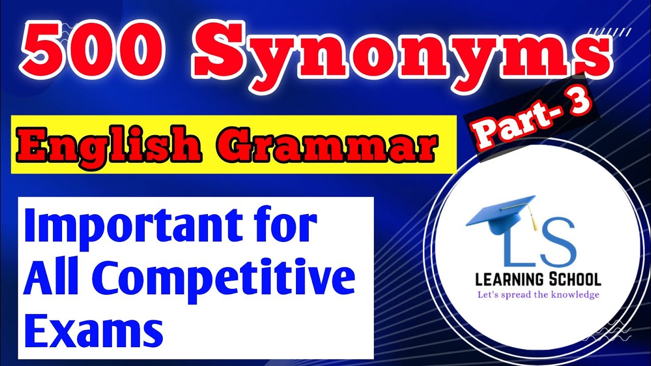 100 Important Synonyms PART- 3 #synonyms #synonymsinenglish