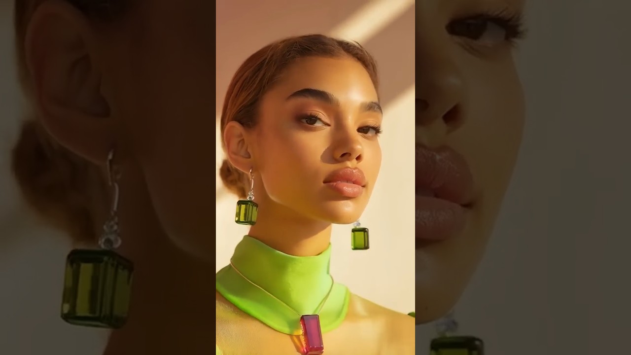 Vibrant Elegance: Neon Green Fashion Showcase #fashion #neongreen #elegance