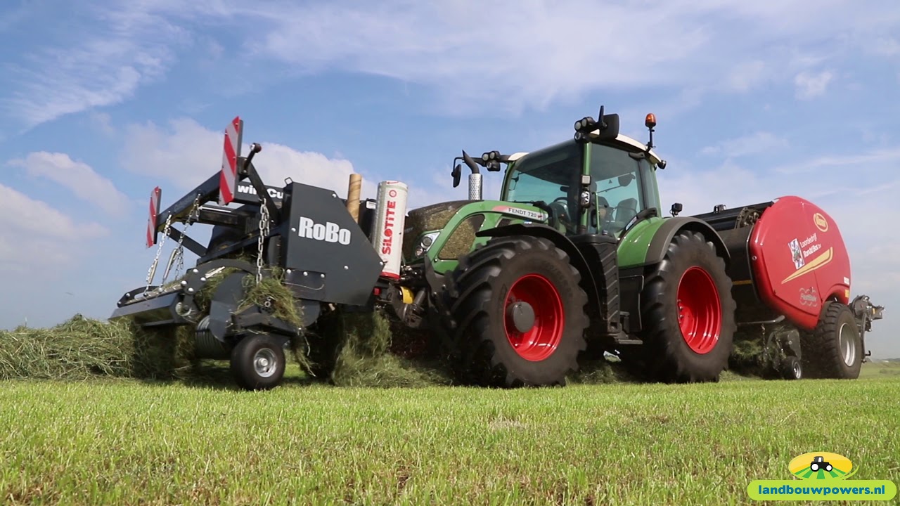 Gehakselde balen maken met de RoBo Twin-Cut van loonbedrijf Ronald Bos