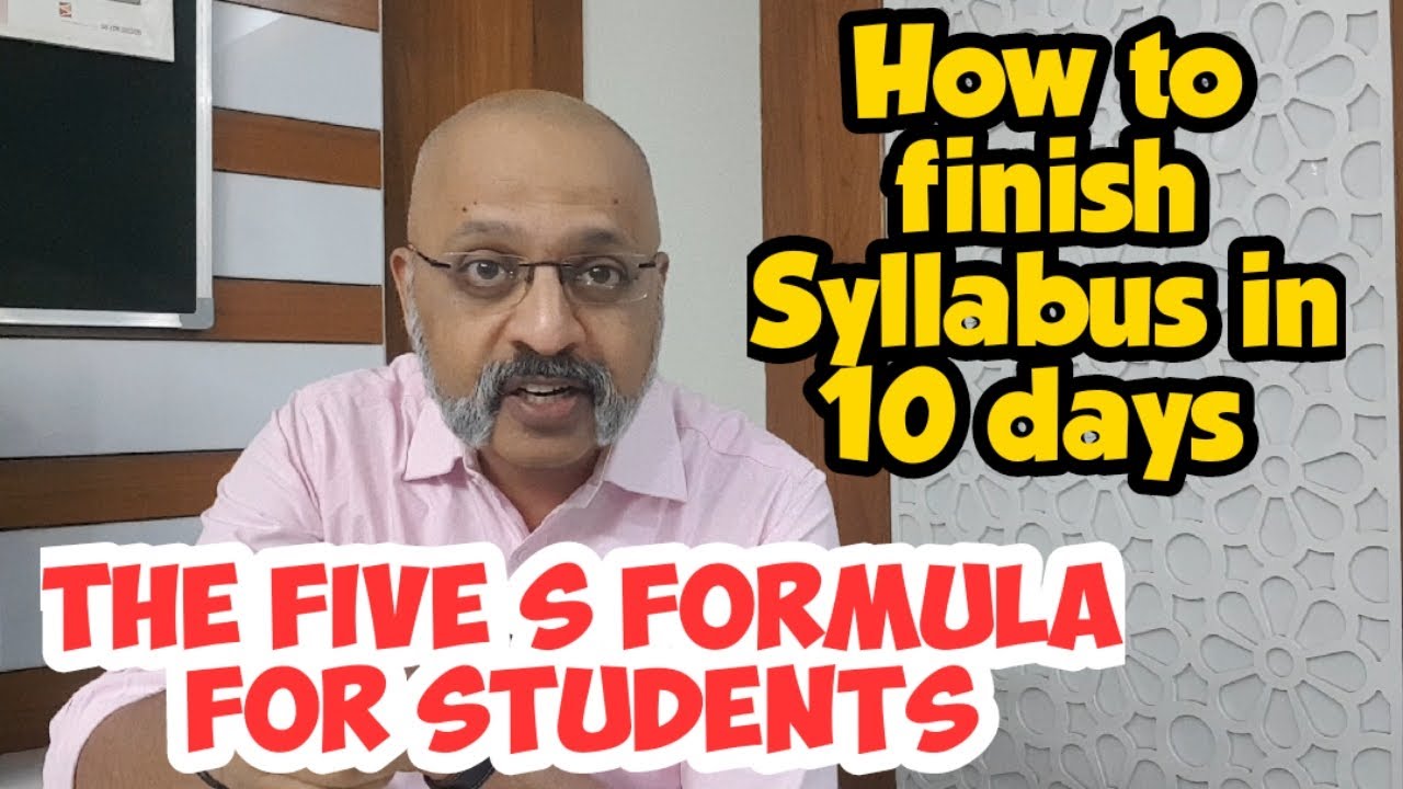 How to move from 60% to 90% | The Formula to Finish syllabus in 10 days | Tips by T S Sudhir