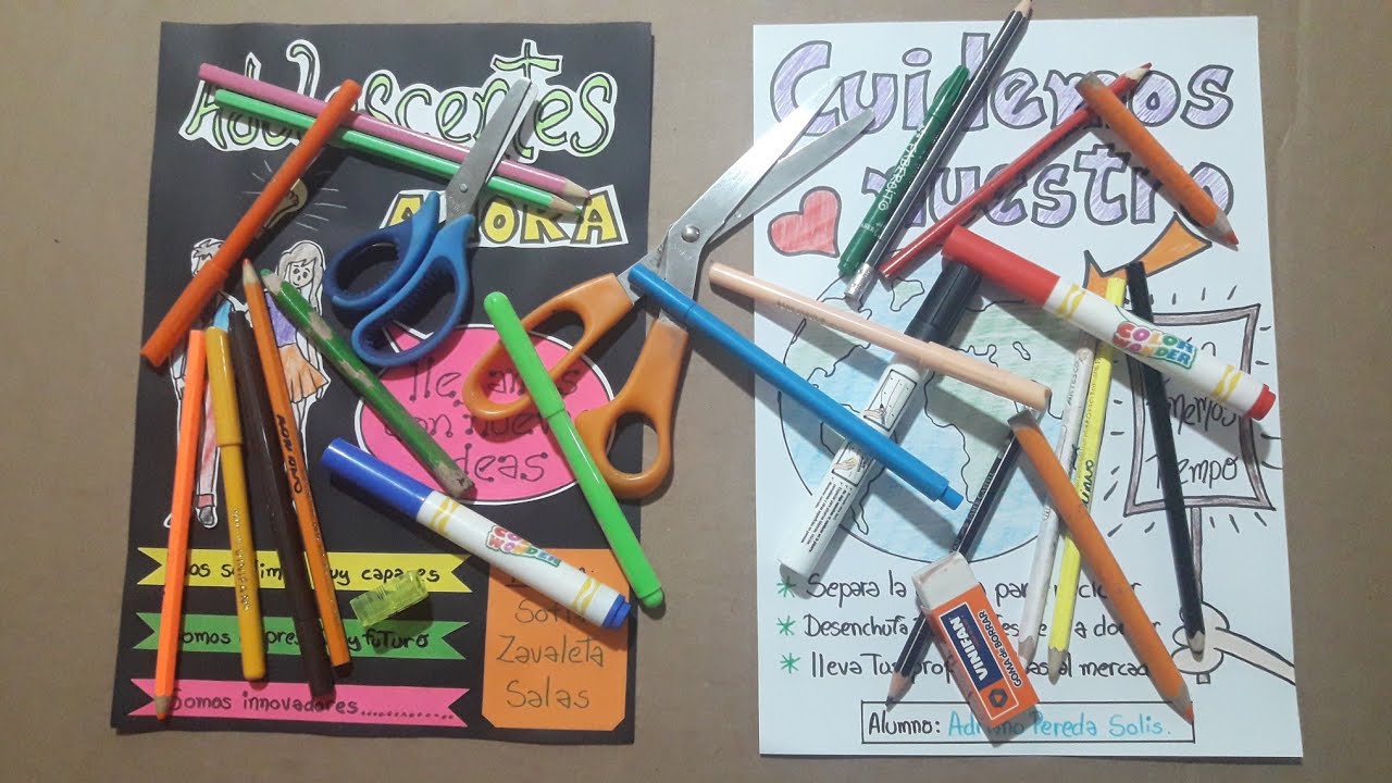 COMO HACER UN AFICHE / 2 DISEÑOS