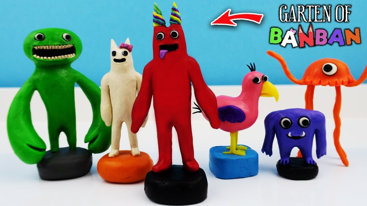 Garten of Banban! I made Jumbo Josh, Banban, Opila Bird... figure from plasticine. Clay. How to. DIY
