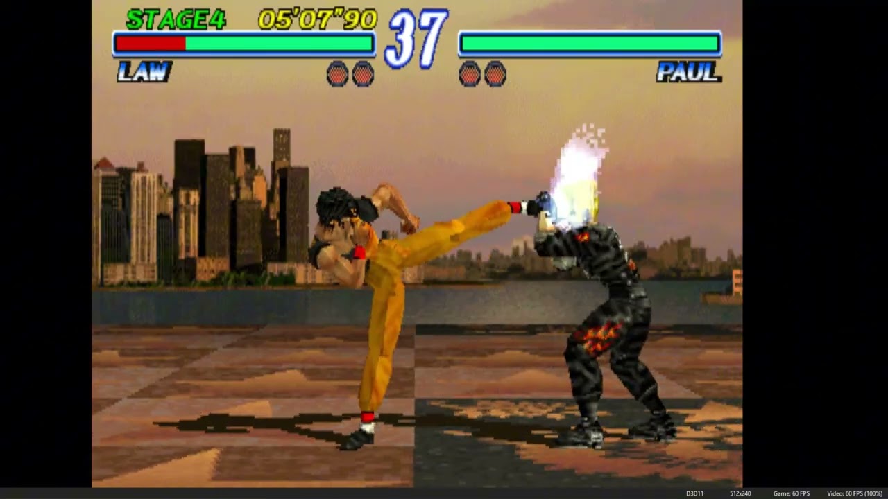 TEKKEN 2 - ARCADE MODE - LAW