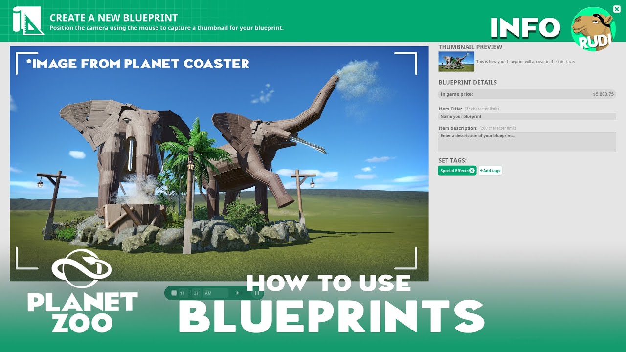 Blueprints with Terrain and (maybe) path! - Planet Zoo Info