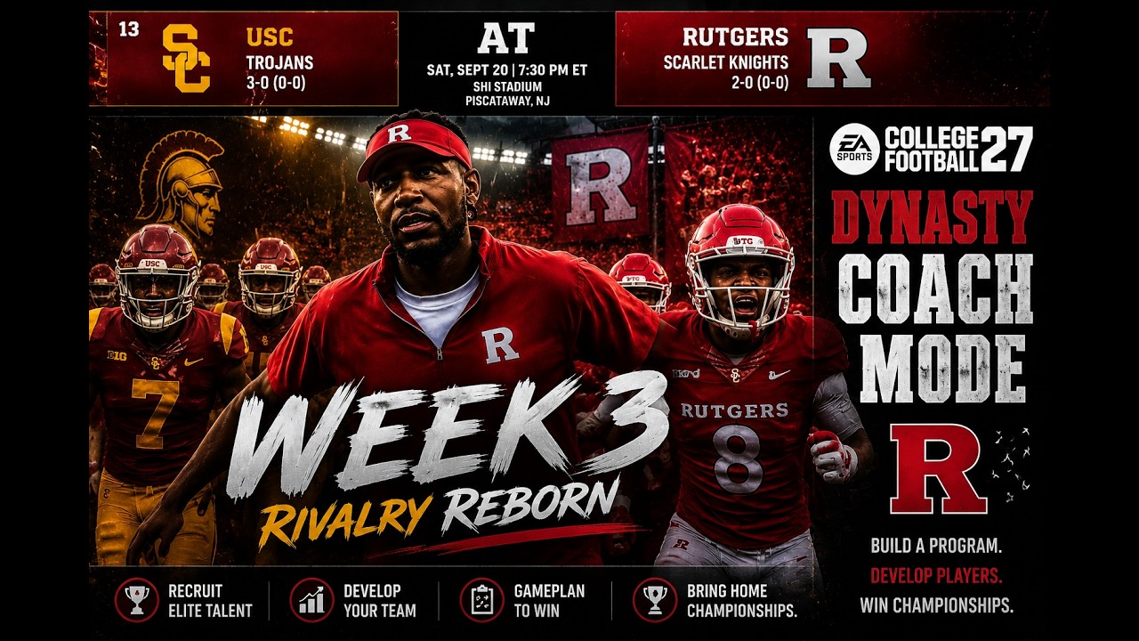 🌧️ Rain Game! #13 USC Comes to Rutgers for a Big Ten Battle