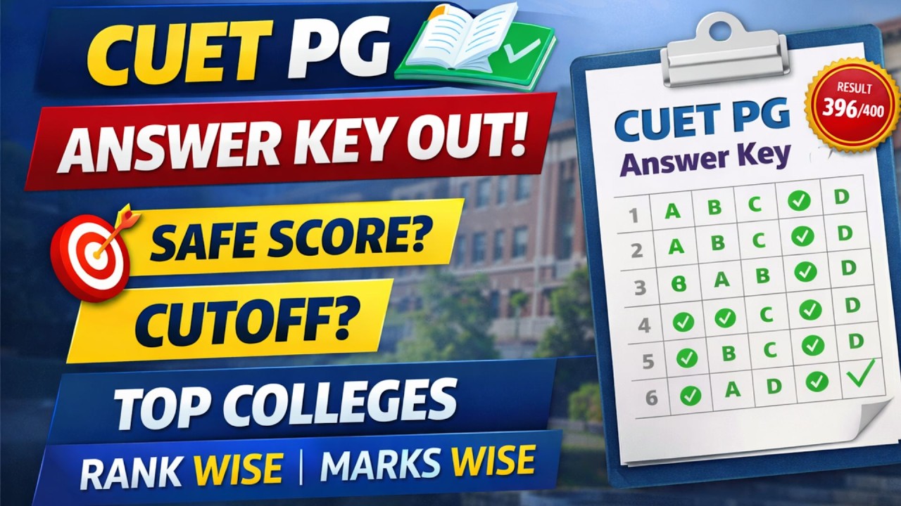 HOW TO CHECK CUET PG RESULTS 2026 | EXPECTED CUTOFF | SAFE SCORE  | RANK WISE COLLEGES FOR CUET PG