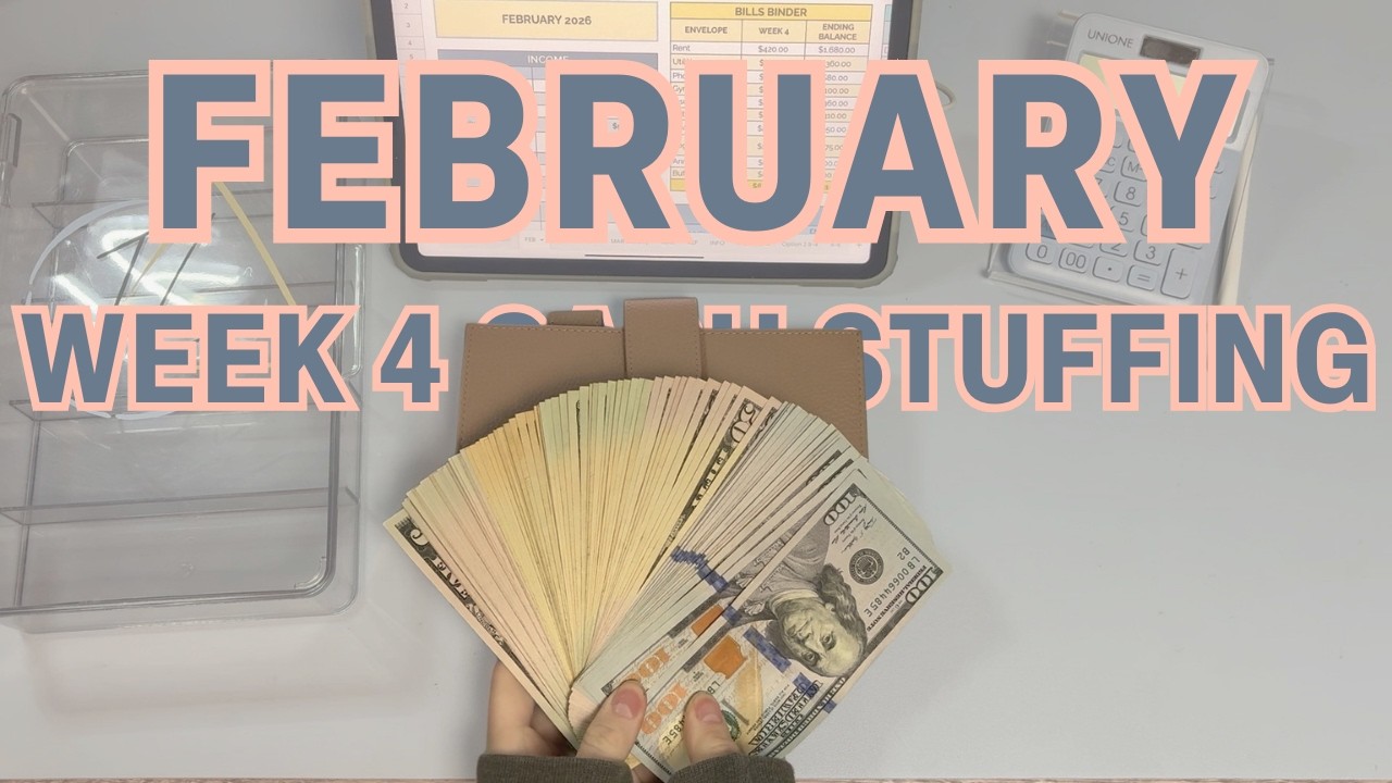 February Week 4 Cash Envelope Stuffing || YouTube Paycheck || Another $0 Income Etsy Week