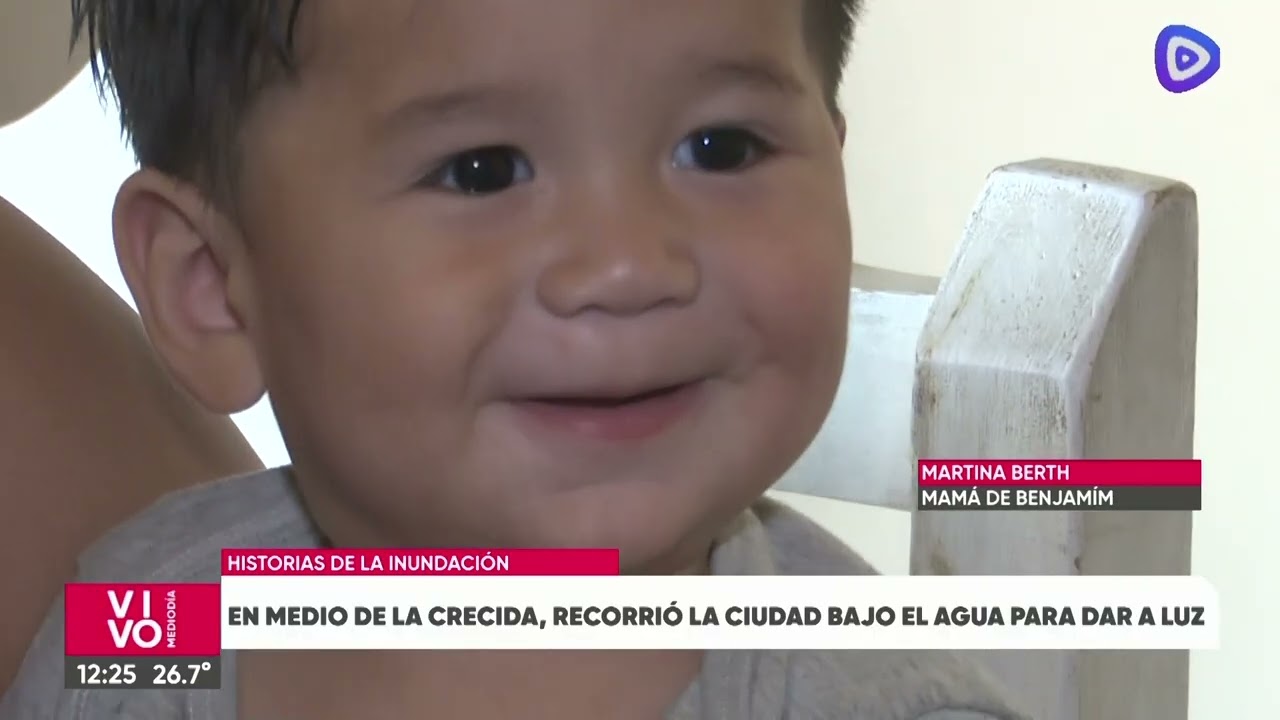 Benjamín, la hermosa noticia en medio de la trágica inundación