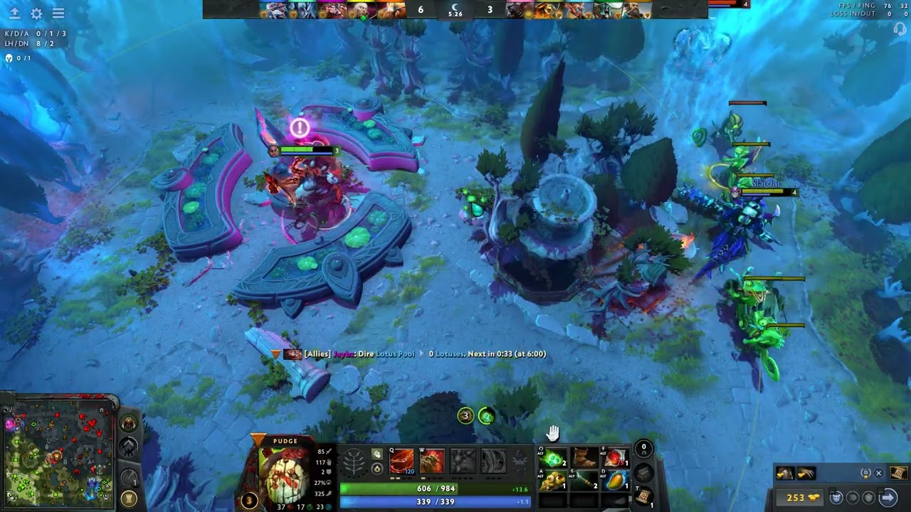 Dota 2 Pudge with friends 7.40