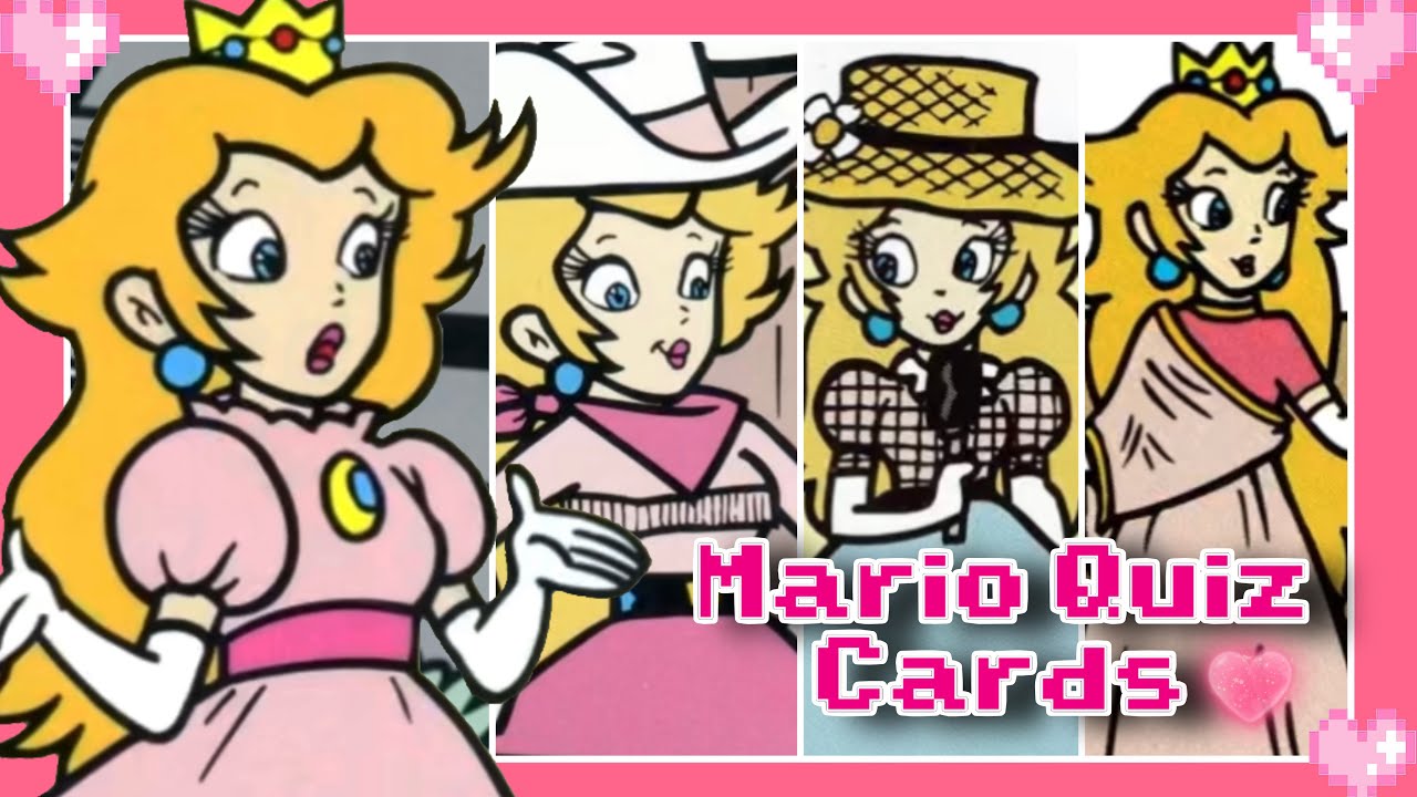💗 Mario Quiz Cards - All Princess Peach Moments 💗
