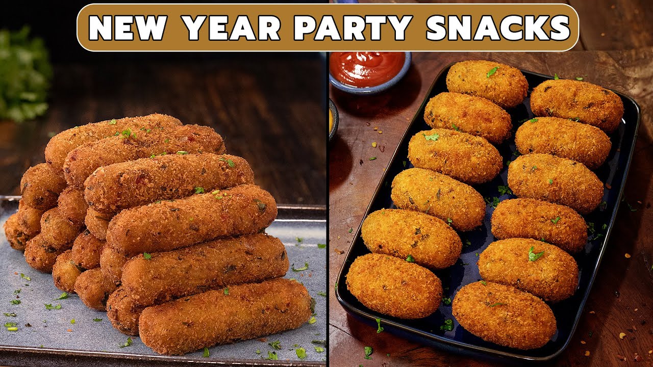 New Year Party Snacks | Homemade Bread Rolls & Crispy Potato Bites