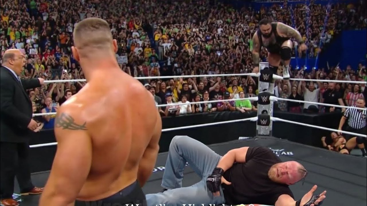 Brown Breaker vision attack Brock Lesnar l WWE Raw highlight