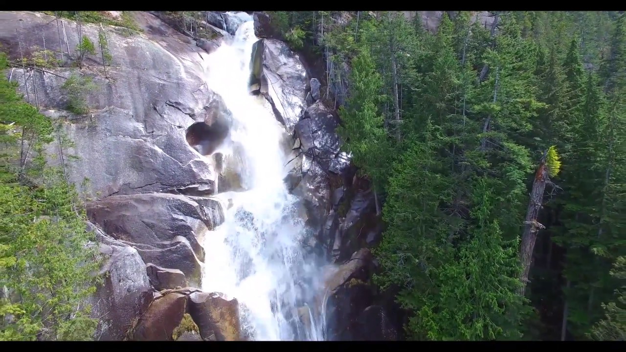 Shannon Falls Aerial Drone, Squamish, B.C., Canada by RSamson. Waterfalls, Dji Phantom Drone