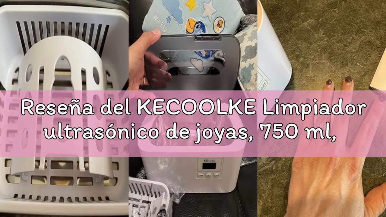 Reseña del KECOOLKE Limpiador ultrasónico de joyas, 750 ml, limpiador acústico con temporizador digi