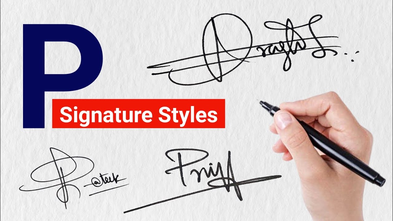 ✅ P Signature Tutorial : How to Signature Your Name | Signature Style Of My Name | P Signature Style