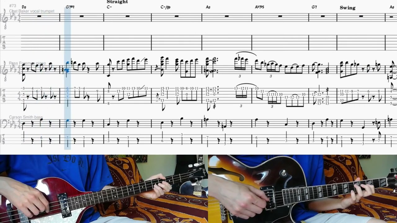 I Fall In Love Too Easily (Chet Baker guitar and bass tab)