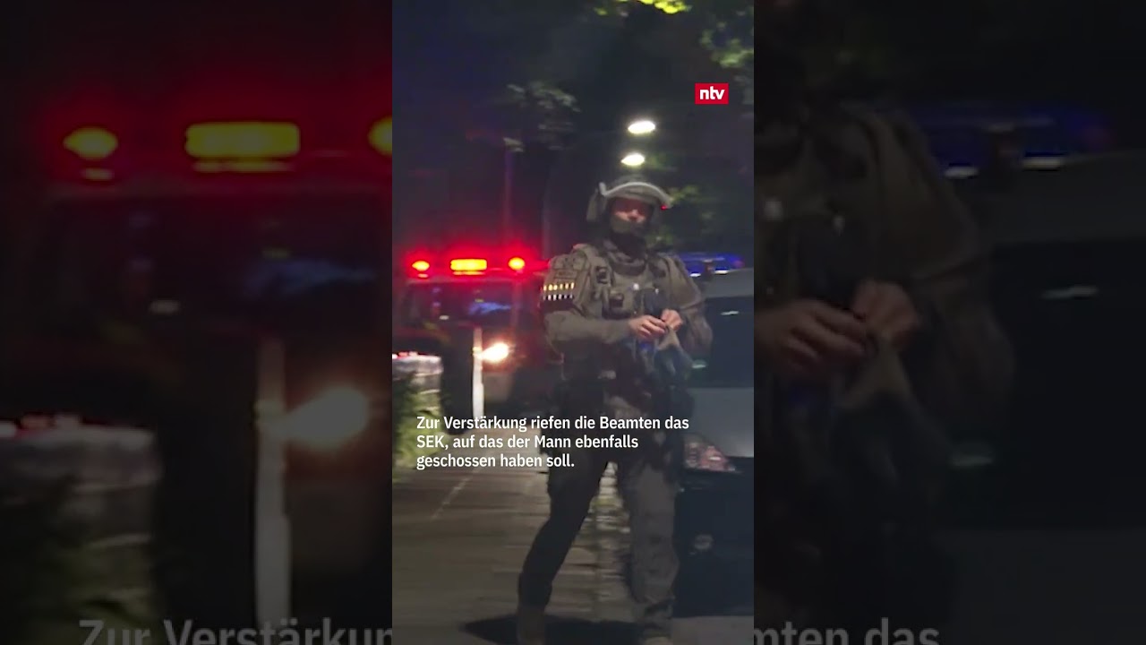 Schüsse in Hamburg - Mann feuert auf Einsatzkräfte | #ntv #shorts #hamburg #sek