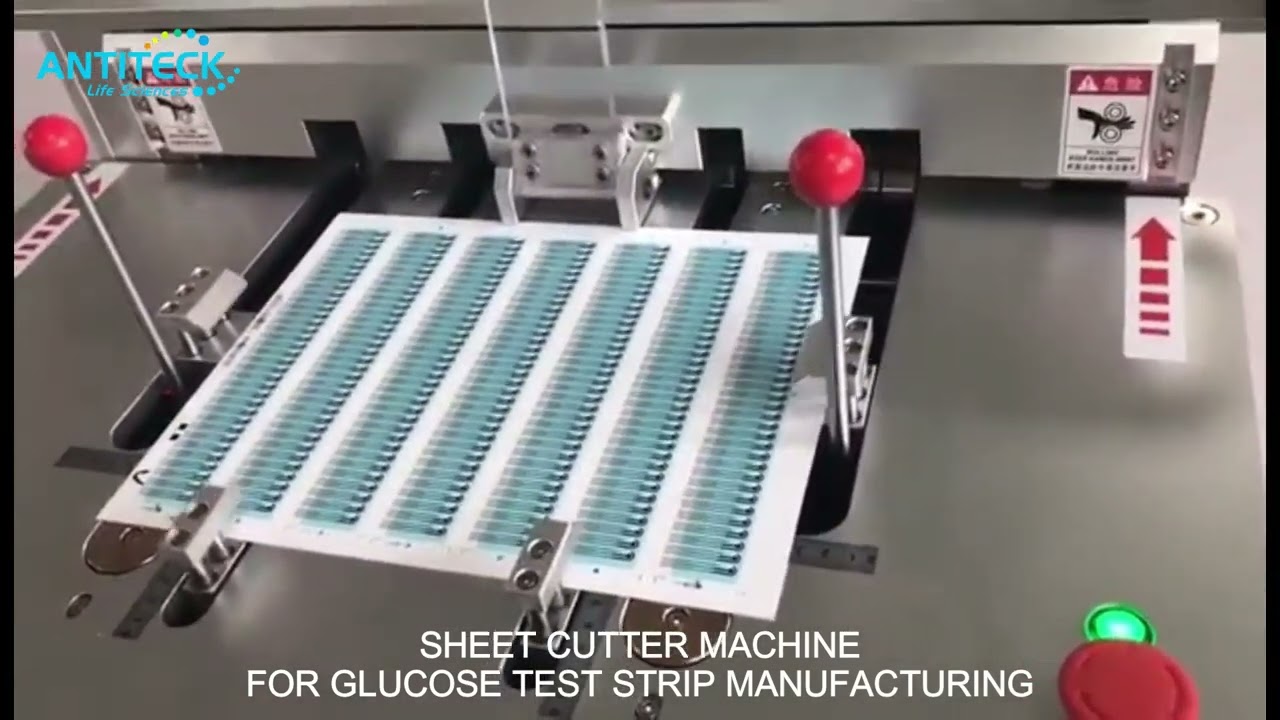 Sheet Cutter Machine For Glucose Test Strip Manufacturing -Guillotine Cutter For Diabetes Test Strip