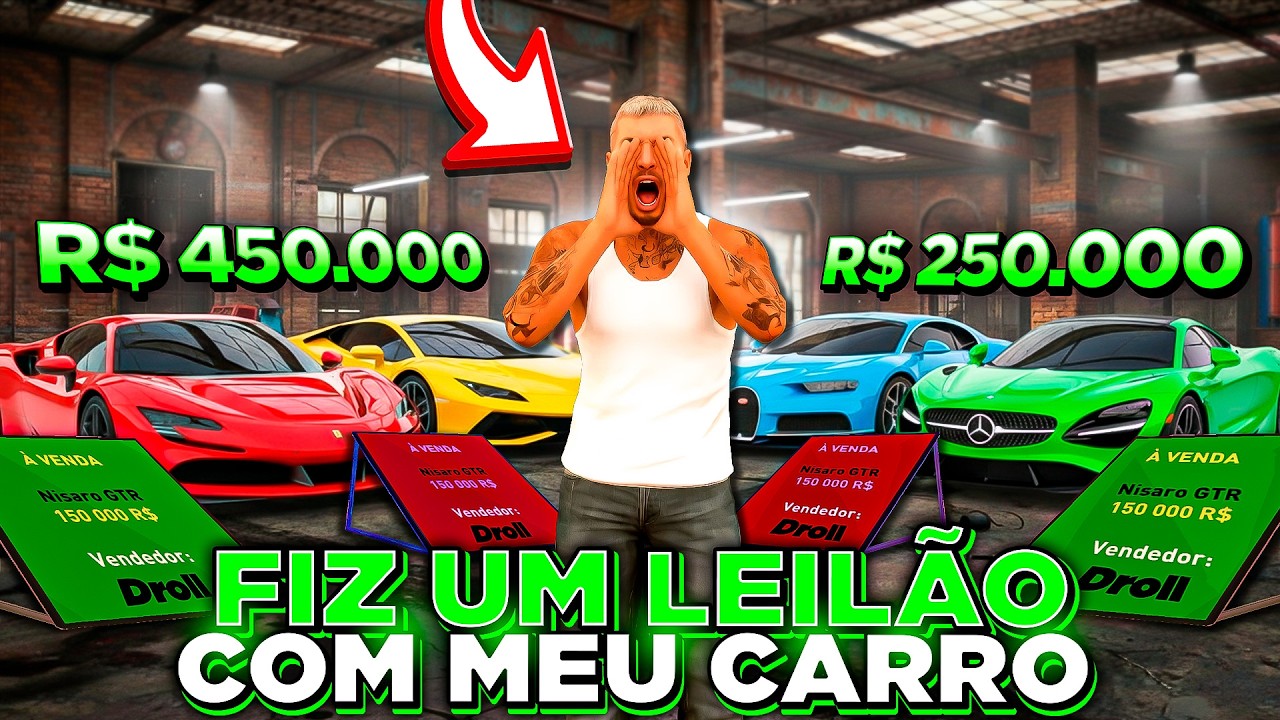 FIZ UM LEILÃO VENDENDO MEU CARRO MUITO CARO NO RIO RISE