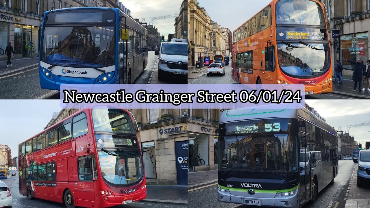Buses at Newcastle Grainger Street | 06/01/24