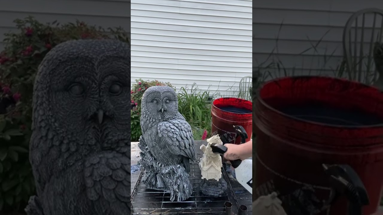 Painting owl statue PART 1 of 6