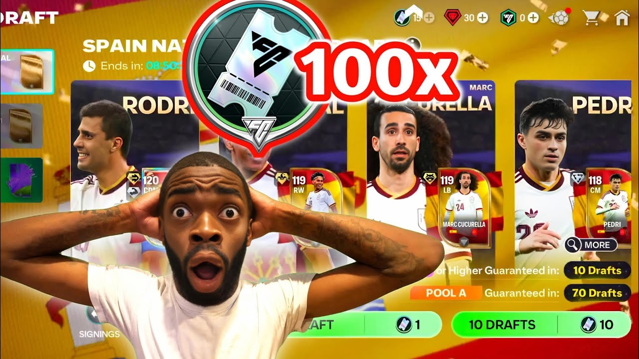 EA FC MOBILE 26 &bull;I Opening 100x New Draft Voucher Pack 💥!! #fcmobile #fifamobile 