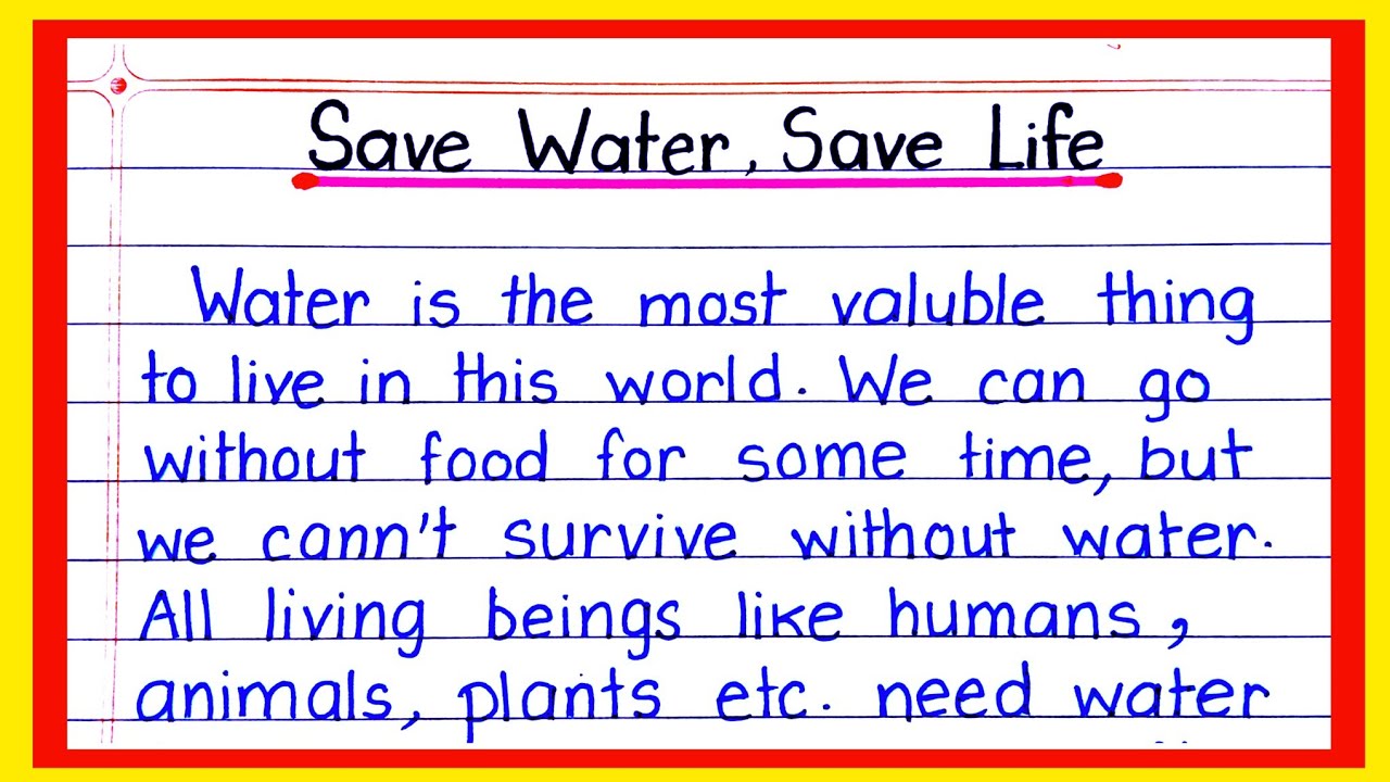 Save Water Save Life Essay in English | Write A Paragraph on Save Water Save Life 150 Words