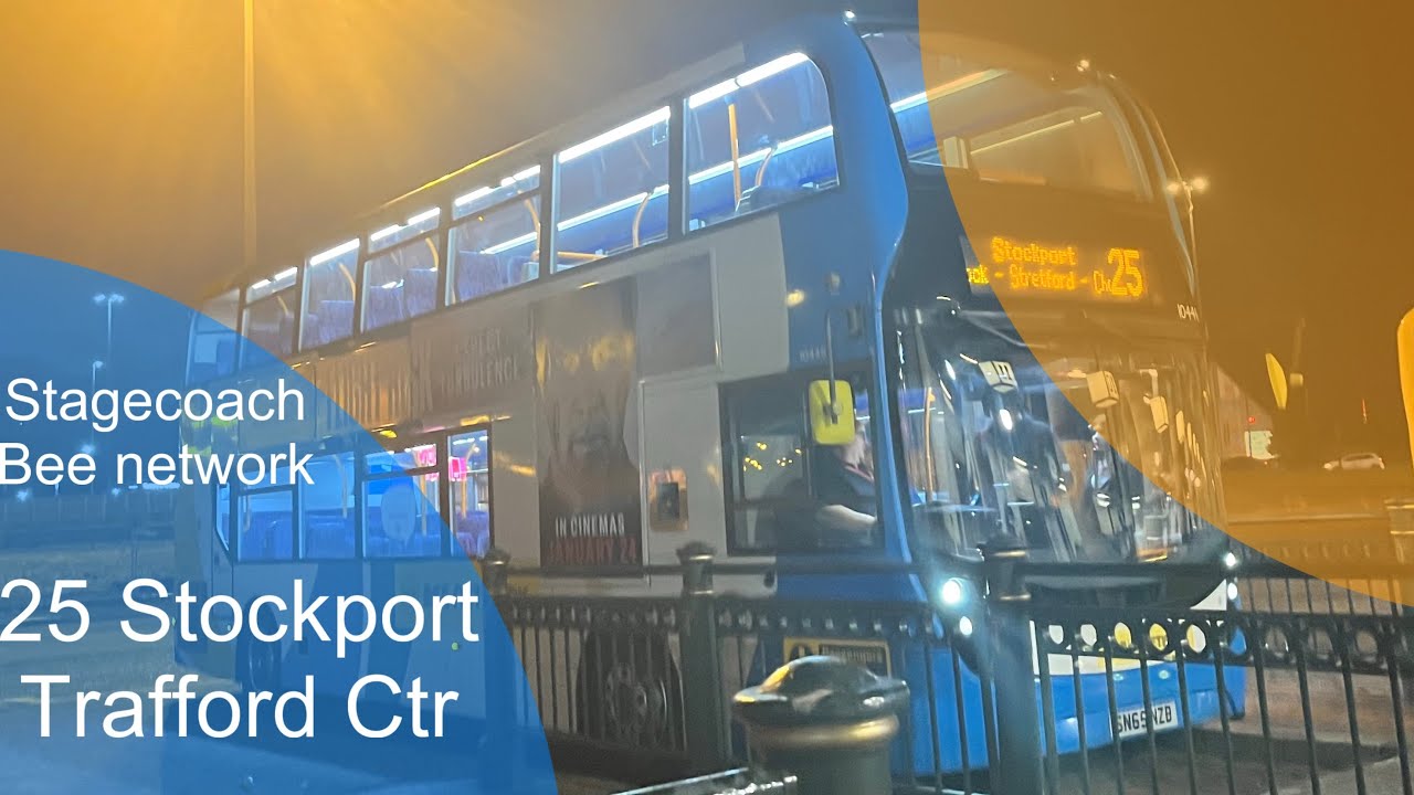 4K real time full route 25 Stockport to Trafford centre Stagecoach Manchester