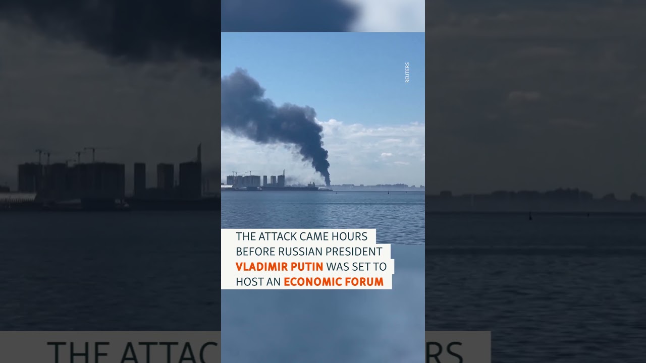 Ukrainian Drones Hit St. Petersburg Oil Terminal Ahead Of Putin's Economic Forum #warinukraine