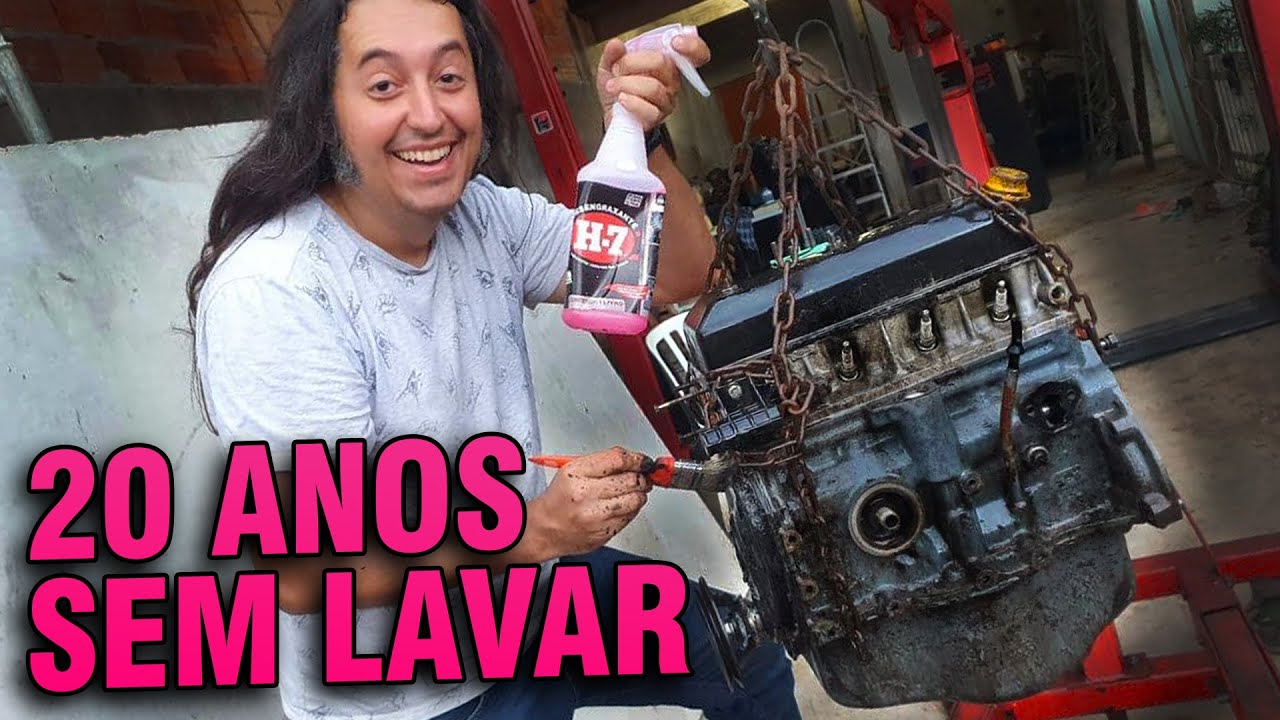MOTOR SUJO HÁ 20 ANOS! 🤢 LAVEI COM H7 DESENGRAXANTE! 😍 FICOU BOM? - TESTE DE PRODUTO