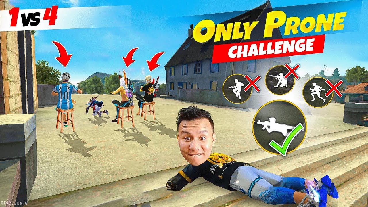 Hardest Challenge Ever 🥴 Snake Found in Free Fire 😂 Prone Only Challenge - Tonde Gamer