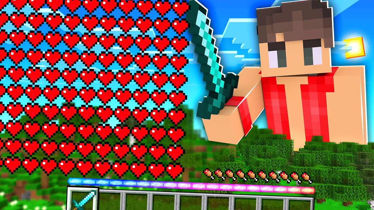ماين كرافت بس القلوب تحدد الحجم !😱 ( زعيم عملاق !)🔥 -  Hearts = Size