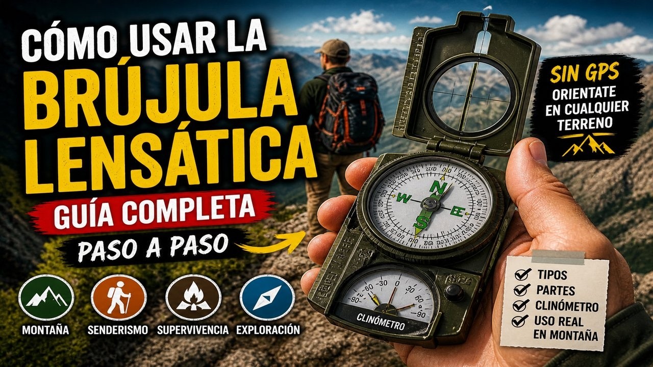 Cómo usar la BRÚJULA MILITAR LENSÁTICA con Clinómetro | Guía completa paso a paso