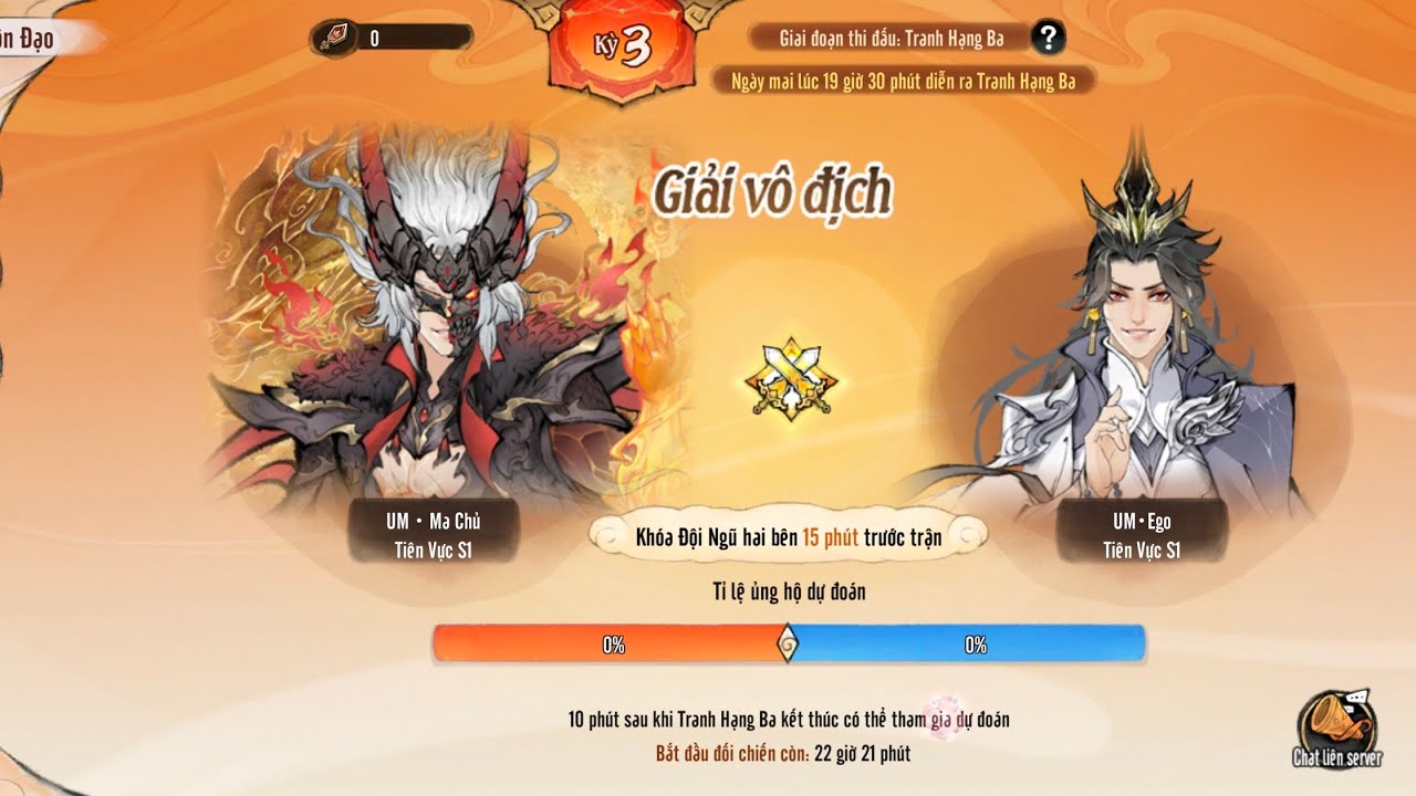 Đại hội luận đạo mùa 3: Trận chung kết sever Tiên Vực