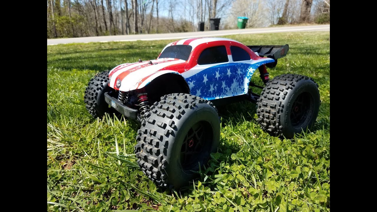 VW Bug Body For Arrma Kraton, Outcast, and Notorious RC 1/8 Body From Ebay Review and Bashing