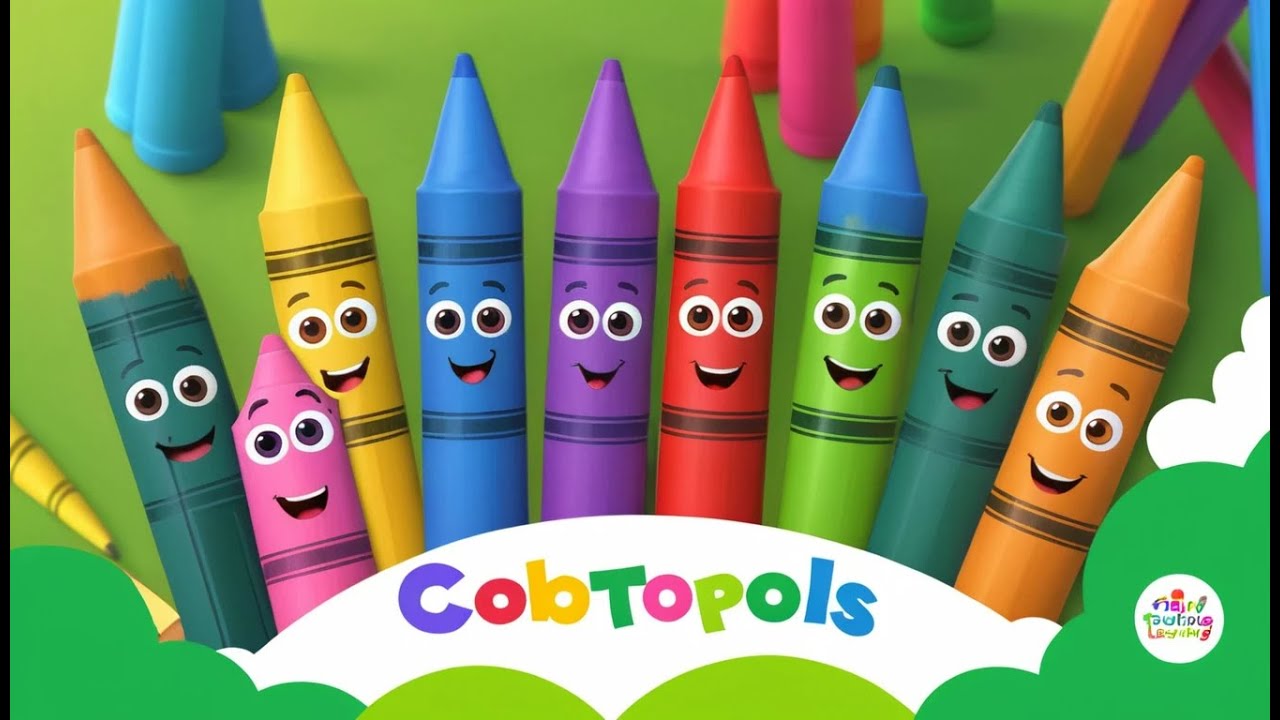 Eight Little Crayons Color Color Color | Funny and Fun Kids Nursery Rhyme Animation