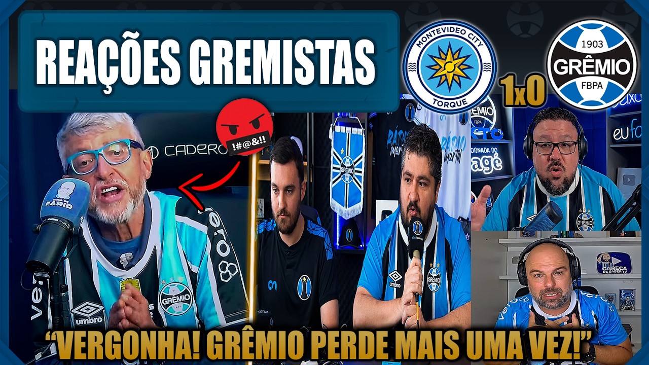 REA&Ccedil;&Otilde;ES GREMISTAS - MONTEVIDEO CITY TORQUE 1x0 GR&Ecirc;MIO - SUL-AMERICANA 2026 - VAMOS RIR DO GR&Ecirc;MIO!