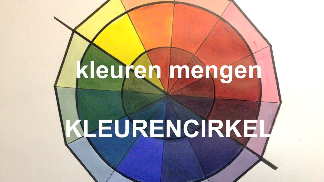Hoe maak ik een kleurencirkel, uitleg kleuren mengen ,primaire, secundaire en tertiaire, Lida Meines